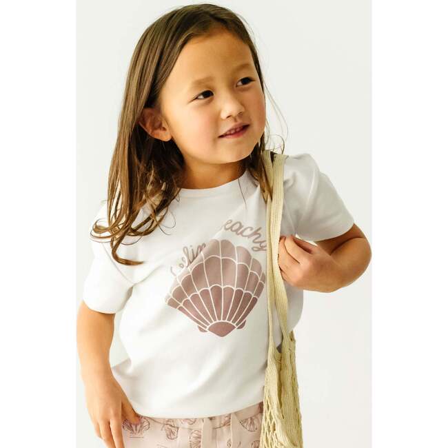 Organic Boxy Tee and Skort, Seashells - Mixed Apparel Set - 2