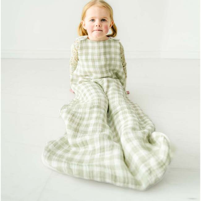 Muslin Wearable Blanket, Gingham - Sleepbags - 2