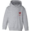 Monogrammable Red Smiley Heart Kid Hoodie, Grey - Sweatshirts - 1 - thumbnail