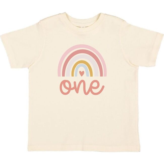 One Boho Rainbow Short Sleeve T-Shirt, Natural