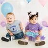 My First Birthday Short Sleeve T-Shirt, Lavender - T-Shirts - 2