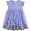 Lavender Confetti Short Sleeve Tutu Dress, Lavender - Dresses - 1 - thumbnail