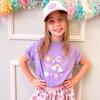 Happy Doodle Short Sleeve T-Shirt, Lavender - T-Shirts - 2
