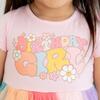 Groovy Birthday Girl Short Sleeve Tutu Dress, Multi - Dresses - 2