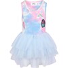 Tie Dye Rainbow Cupcake Sleeveless Tutu Dress, Multicolors - Dresses - 1 - thumbnail