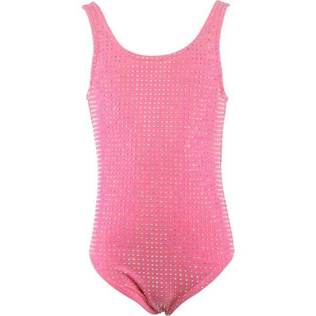 Taylor Crystal Sleeveless One-Piece Swimsuit, Pink