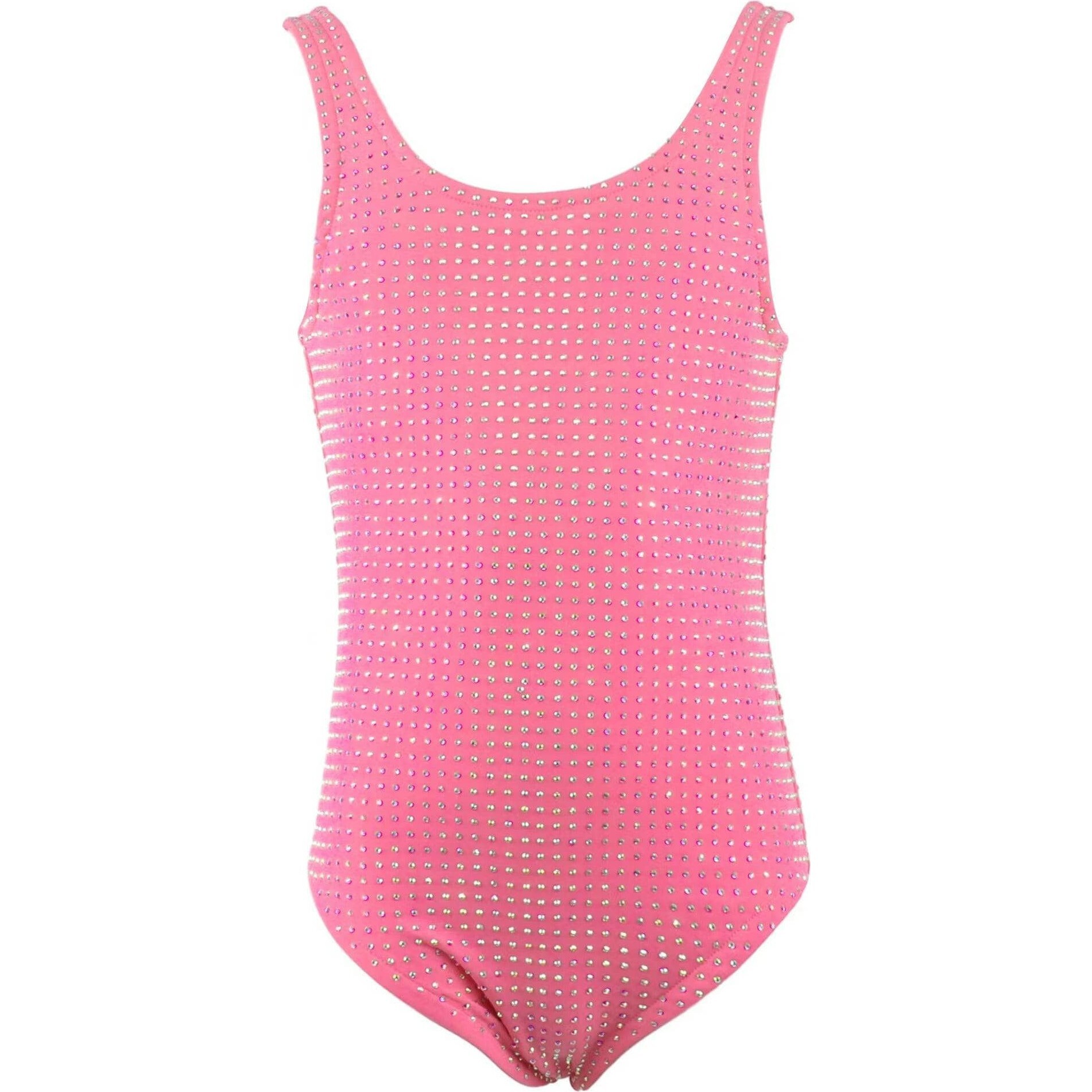 Taylor Crystal Sleeveless One-Piece Swimsuit, Pink - One Pieces - 1