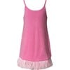 Taylor Crystal Feather Hem Sleeveless Dress, Pink - Dresses - 1 - thumbnail