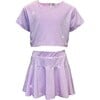 Taylor Crystal 2-Piece Top & Skirt Set, Lavender - Mixed Apparel Set - 1 - thumbnail