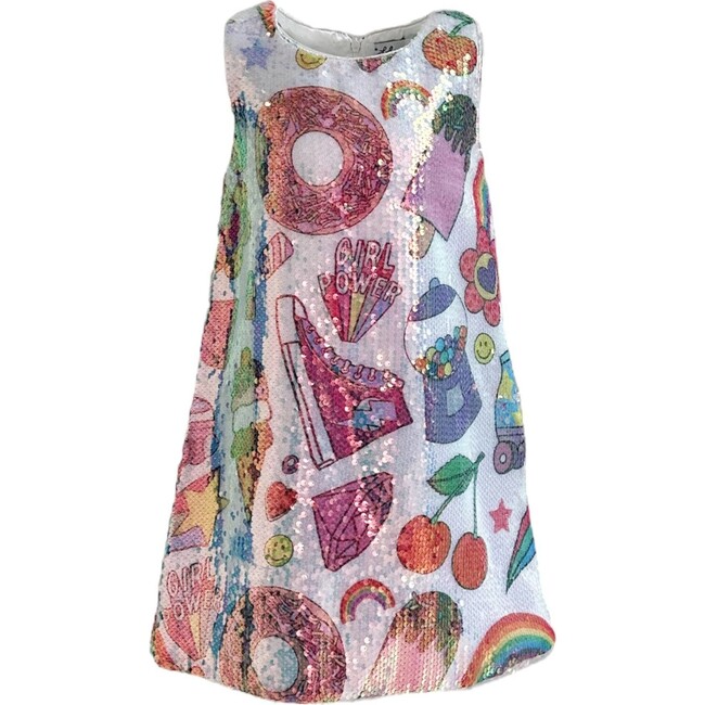 Summertime Fun Tank Sleeveless Sequin Dress, Multicolors
