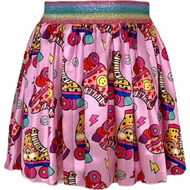 Roller Girl Pleated Short Skirt, Pink