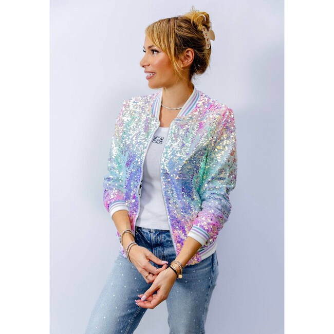 Women's Icy Ombre Sequin Jacket, Multicolors - Jackets - 2