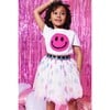 Rainbow Smiley Tutu Skirt, White - Skirts - 2