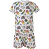 Rainbow Ice Cream 2-Piece Tee & Short Set, White - Mixed Apparel Set - 1 - thumbnail