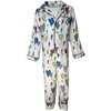 Rainbow Cheetah Heart Silk Pajama Set, White - Loungewear - 1 - thumbnail