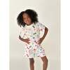 Rainbow Cherry Print 2-Piece Tee & Short Set, White - Mixed Apparel Set - 2