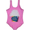 Popcorn & Pearls Sleeveless One-Piece Swimsuit, Pink - One Pieces - 1 - thumbnail