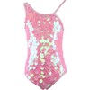 Pailette Sparkle Sequin Sleeveless Swimsuit, Rose - One Pieces - 1 - thumbnail