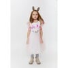 Some Bunny Loves You Flutter Sleeve Tutu Dress, White - Dresses - 2