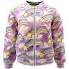 Shooting Stars Reversible Satin Bomber Jacket, Purple - Jackets - 1 - thumbnail