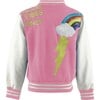 Good Vibes Varsity Bomber Jacket, Pink - Jackets - 2