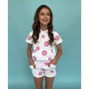 Emoji Print 2-Piece Hooded Tee & Short Set, White - Mixed Apparel Set - 2