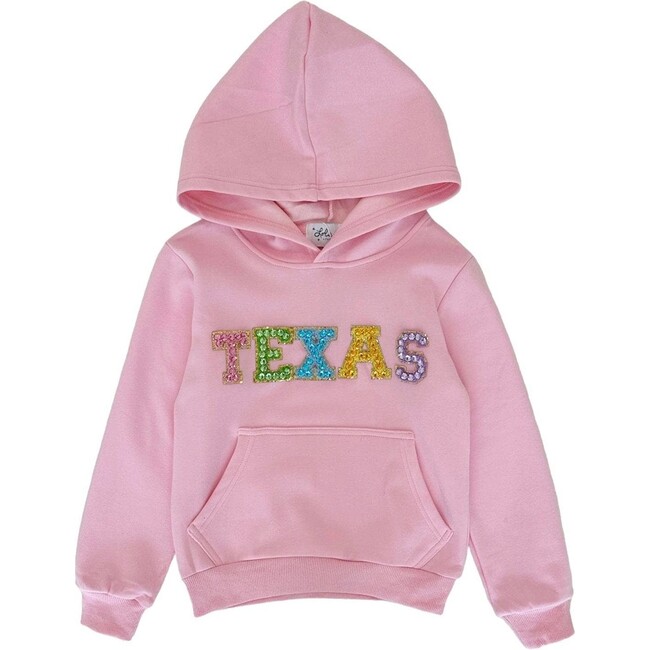 Crystal Texas Pull-Over Hoodie, Pink