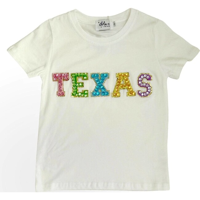 Crystal Texas Crew Neck T-Shirt, White