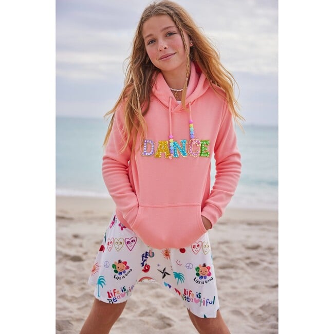 Dance Gem Smilie Hoodie, Pink - Jackets - 3