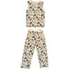 Ice Cream Print Tank & Pant Set, Yellow - Mixed Apparel Set - 1 - thumbnail