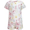 Happy Summer Print 2-Piece Tee & Short Set, White - Mixed Apparel Set - 1 - thumbnail