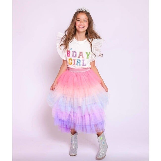 Cotton Candy Ruffled Tire Maxi Tutu, Multicolors - Skirts - 2