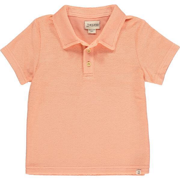 Watergate Terry Towelling Polo Shirt, Peach