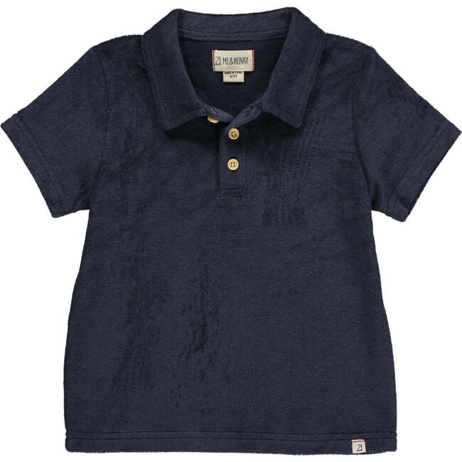 Watergate Terry Towelling Polo Shirt, Navy