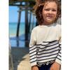 Toddler Breton Striped Sweater, Cream & Navy - Shirts - 2