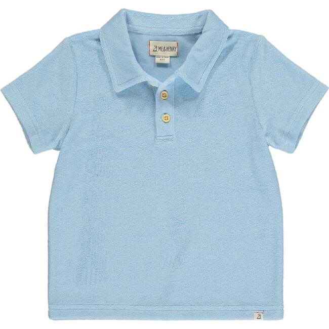 Watergate Terry Towelling Polo Shirt, Blue