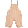 Galleon Striped Woven Sleeveless Short Overalls, Orange - Overalls - 1 - thumbnail