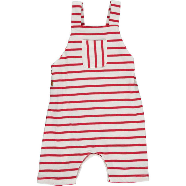 Dandy Jersey Overalls, Red & White