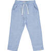 Bosun Heathered Drawstring Pants, Blue - Pants - 1 - thumbnail