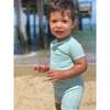 Camborne Ribbed Henley Romper, Sky Blue - Rompers - 2