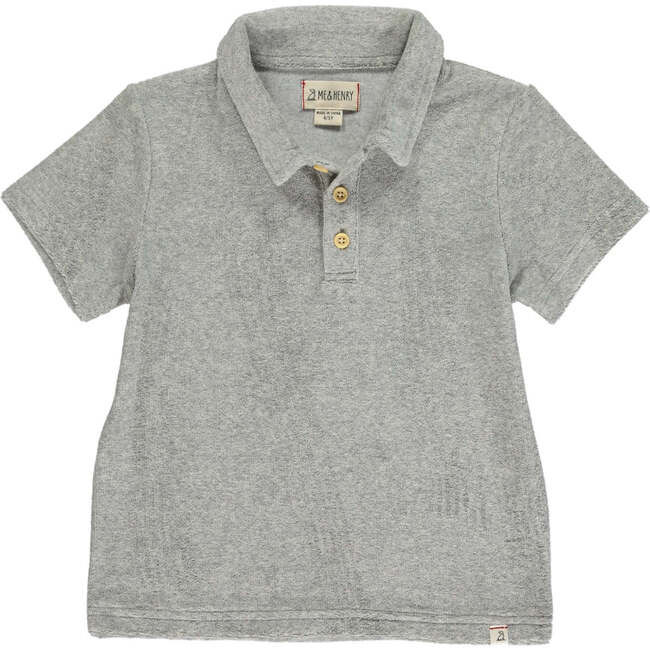 Watergate Terry Towelling Polo Shirt, Grey