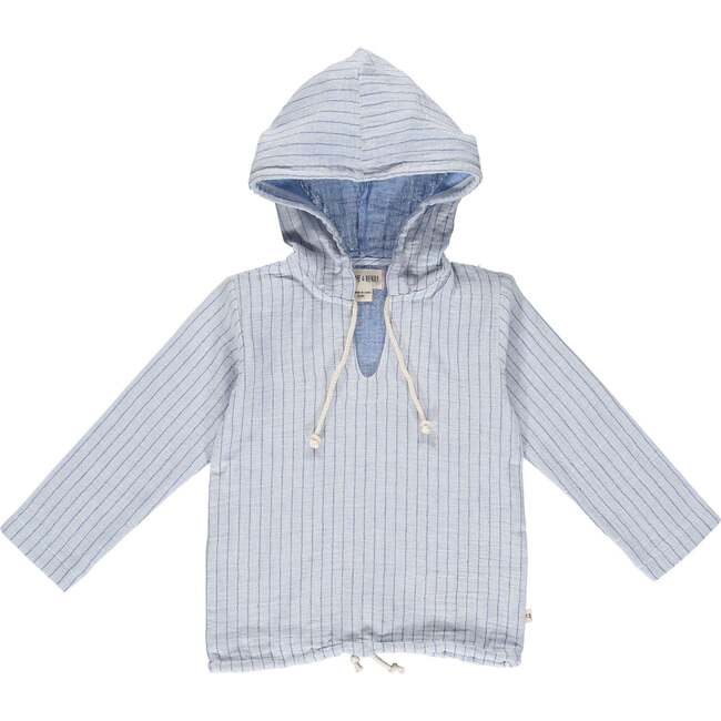 St.Ives Gauze Hooded Top, Blue