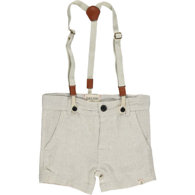 Captain Shorts With Adjustable Straps, Cream