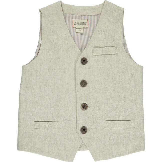 Harold Woven Vest, Cream