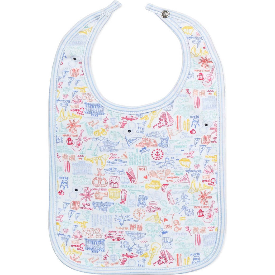 Rhode Island Round Baby Bib, Multi - Bibs - 1