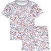 USA Kids Short Pajama Set, Multi - Pajamas - 2