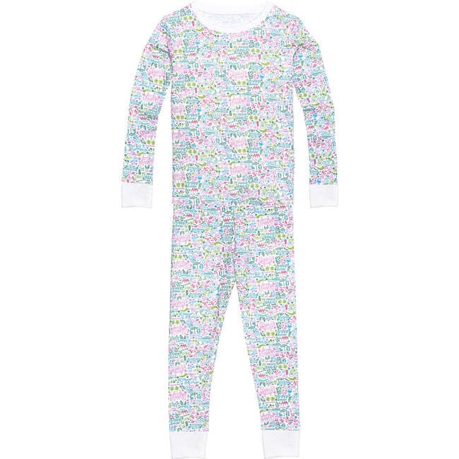 Palm Beach Two Piece Kids Pajamas, Multi - Pajamas - 3