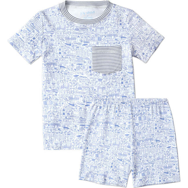 Nantucket Kids Short Pajama Set, Blue