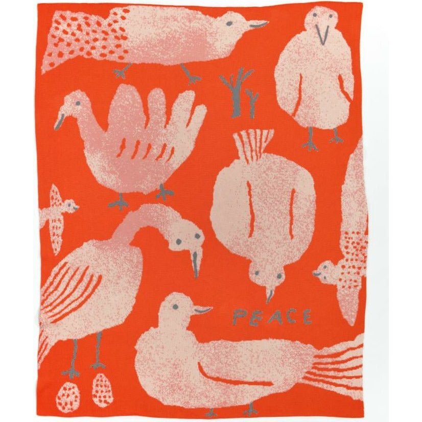 Peace Throw Blanket, Cardinal - Blankets - 1