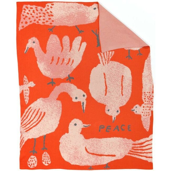 Peace Throw Blanket, Cardinal - Blankets - 2